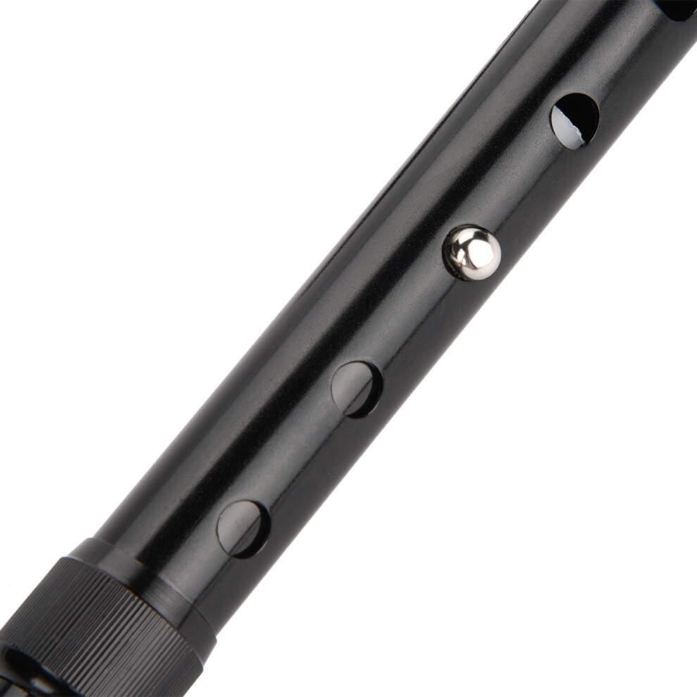 Aluminum Alloy Walking Cane Climbing Stick with LED Light Foldable Black