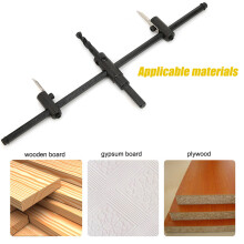 30-200mm Adjustable Circle Hole Saw Set for Drilling in Wood Black for DIY Use