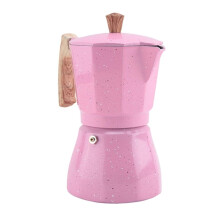 300ml Pink Moka Pot Stovetop Coffee Maker for Rich Latte Mocha Brewing