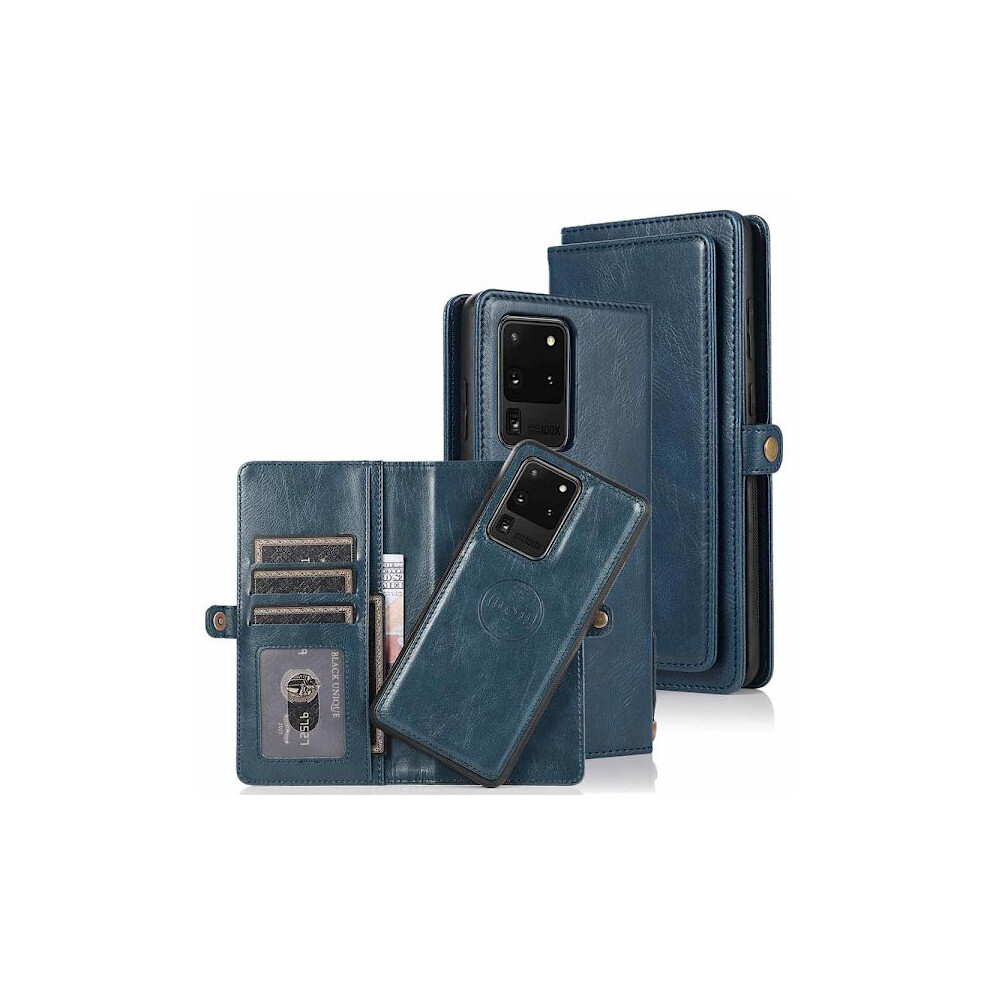 Well-Designed Wallet Case - Compatible With Samsung Galaxy S20 Ultra Dark Blue 9389440708952