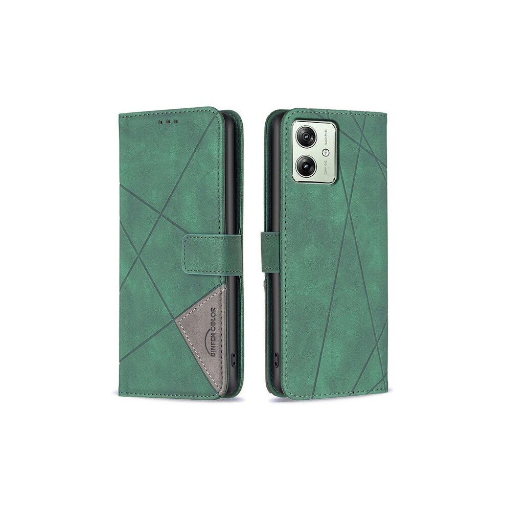 Motorola Moto G54 5G Binfen Color Embossed Wallet Case - Green 9389440708624