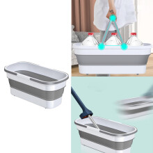 Fnyoxu Collapsible Bucket, Small Portable Mop Bucket for Household, Outdoor Car Washing, Camping, Beach – Foldable Water Pail Compatible with