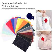 Hesroicy 2 Sheets Elastic Waterproof Patch Sticker Anti-wear Iron-free Polyester Applique Decor for Clothes