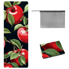 Fruit Yoga Mat Towel, Storage Bag, 72.8"x26.8" - Suitable for Yoga, Pilates, Fitness, Gym - Yoga Blankets and Gym Towel Included
