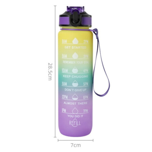 Water Bottle Sports Drinking Cup Plastic Water Cup LightBlue 1000ml 1