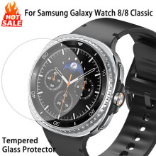 Tempered Glass Protector compatible with Samsung Galaxy Watch 8 44mm/40mm, Galaxy Watch 8 Classic 46mm - 3PCS HD Screen Protector