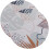 2 pcs Mouse Pad Non-Slip Patterned Mouse Pad Round Mouse Pad Desk Mouse Pad 20X20X0.2CM 1