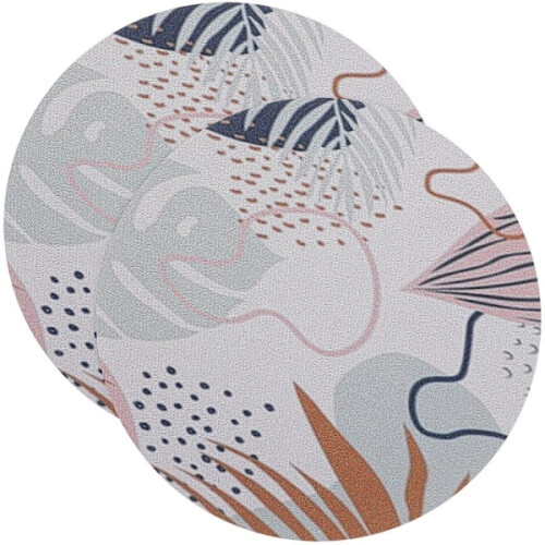 2 pcs Mouse Pad Non-Slip Patterned Mouse Pad Round Mouse Pad Desk Mouse Pad 20X20X0.2CM