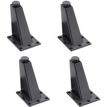 4 adjustable furniture legs in black