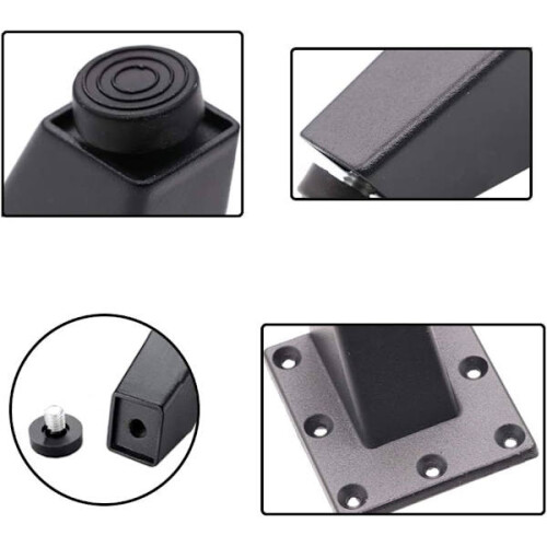 4 adjustable furniture legs in black 2