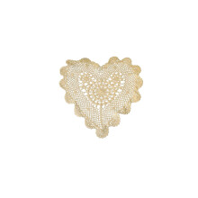 Charming Ecru Cotton Crochet Heart Lace Doily - 6 Decorative Table Accent for Weddings, Parties, Birthdays Pack of 1 Handmade, Reusable