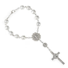 Catholic Gift Saint Christopher Travel Protection 8MM/0.31Inch Bead Rearview Mirror Car Truck Auto Rosary