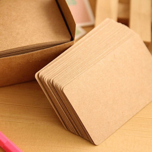 100 pcs/set Kraft paper blank cards BLACK black 1