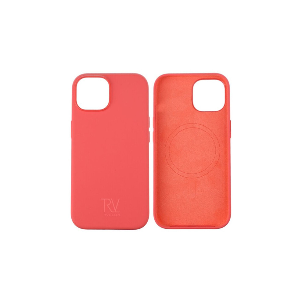 Compatible With Iphone 15 Silicone Case Rvelon Magsafe - Red 9389440409194
