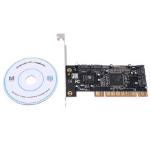 4-Port Controller Card PCI Expand Card 2.0 SATA II