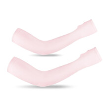 A Pair of Outdoor Ice Silk Sun Protection Cycling Sleeves Fishing Sports Sleeves Pink M