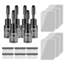 Clearance! 2/4/6pc Glass Windshield Crack Repair Kit with Repair Fluid, compatible with car or home window glass