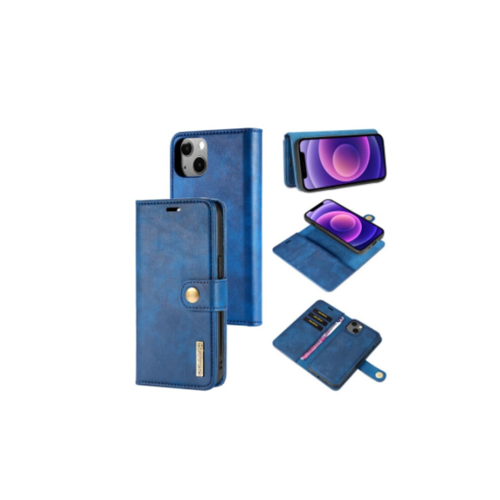 Dg.ming Genuine Leather For Compatible With Iphone 13 Blue 9389440409064