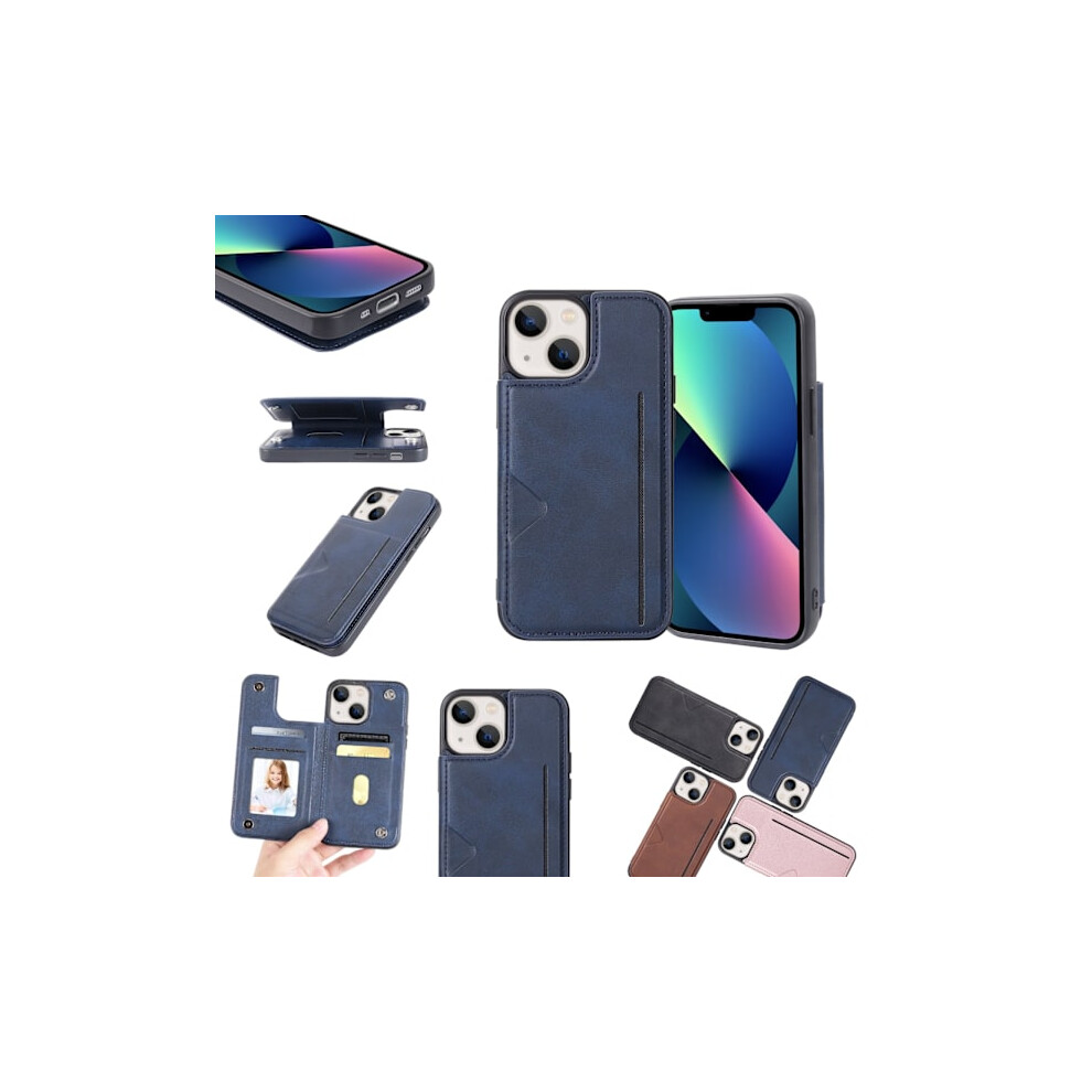 Compatible With Iphone 13 - Practical Stylish Case With Card Slot Hanman Dark Blue 9389440409071