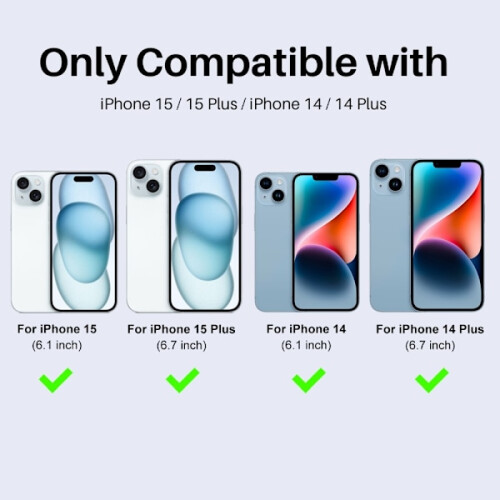 NORTHJO compatible with iPhone 15/15 Plus/14/14 Plus Lens Protector 3-PACK Blue 1