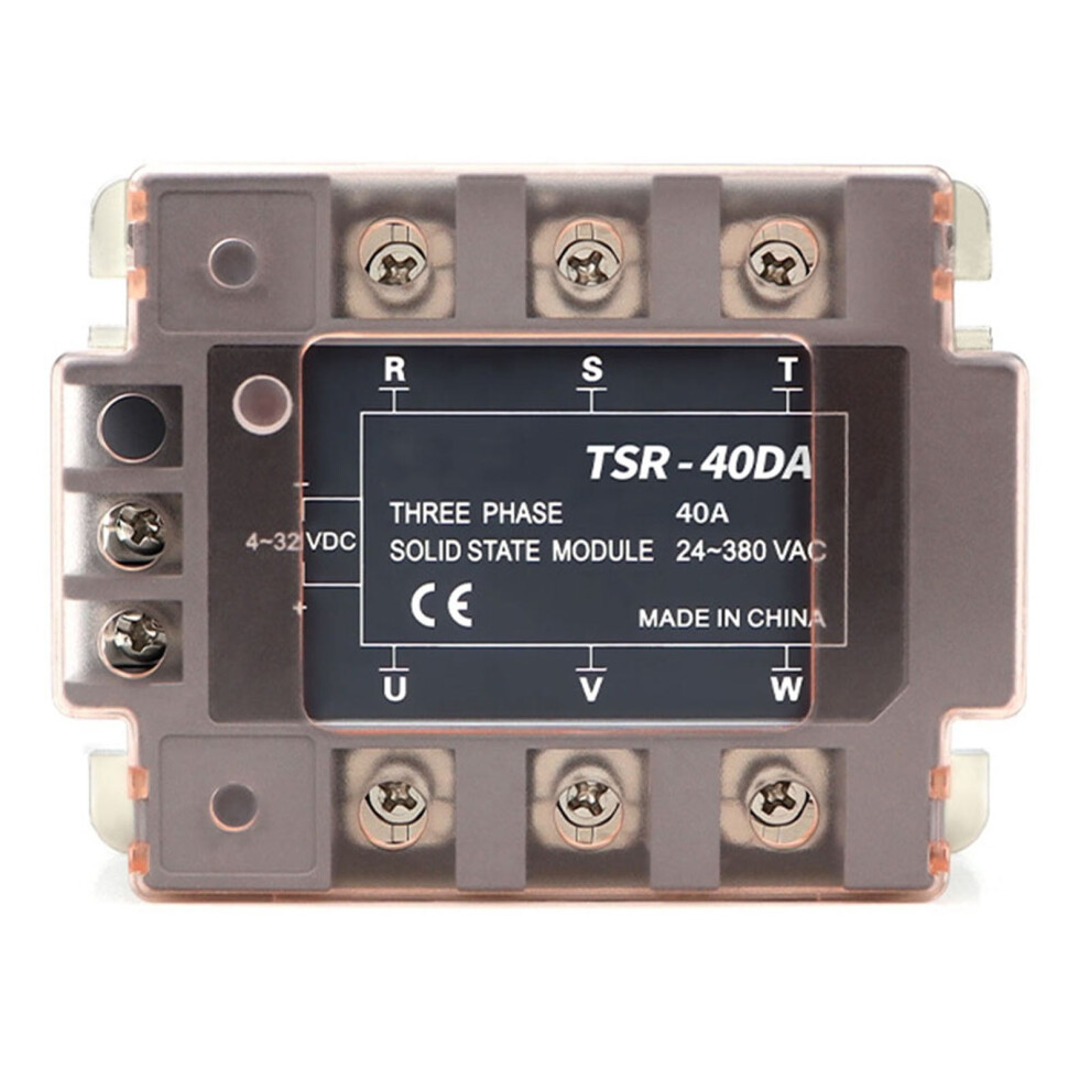 Mosiee Tsr-40Da Three-Phase Solid State Relay Module Ac380v 40A Ssr Dc Control Ac 9389440409576