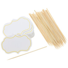 Cake Dessert Insert 50 Pcs Plug Buffet Bamboo Paper Sign Cheese Its Restaurant Supplies Photo Props
