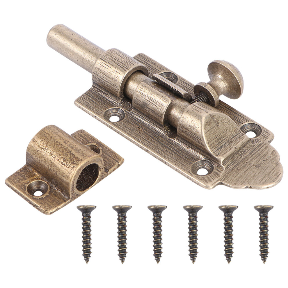 Wooden Door Latch Door Bolt Bolts Chinese Type Brass Bolt Door Lock Deadbolt Antique Sliding Door Window Latch Lock 9389440409743