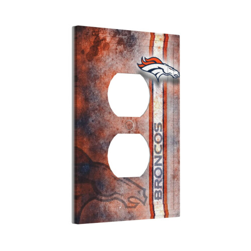 Broncos Switching Lights Single Leather Roman Frame Switch Panel Wall Panel Single Double/Pull Light Switch 1