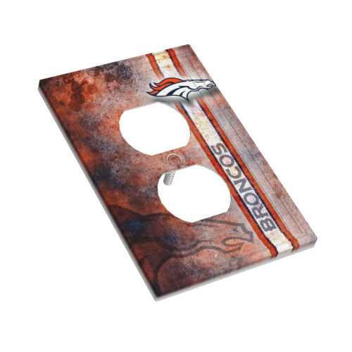 Broncos Switching Lights Single Leather Roman Frame Switch Panel Wall Panel Single Double/Pull Light Switch 2
