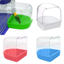 Dengjunhu Parrot Bath Boxes, Small Bird Bath for Cage, Bathing Tub for Pet Birds, Bathtub for Parrot, Parakeet, Small Birds Canary