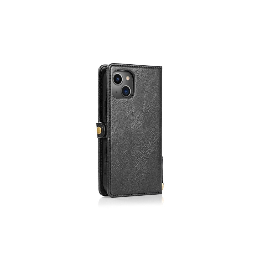 Compatible With Iphone 15 - Luxury Leather Wallet Case With Silicone Cover And Card Holder Black 9389440861527
