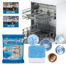 UNLLLL Dishwasher Cleaning Effervescent Tablets, Multi-effect Solid Tablets for Removing Dirt, Dust, Odor, Oils, Grease, Household Cleaning