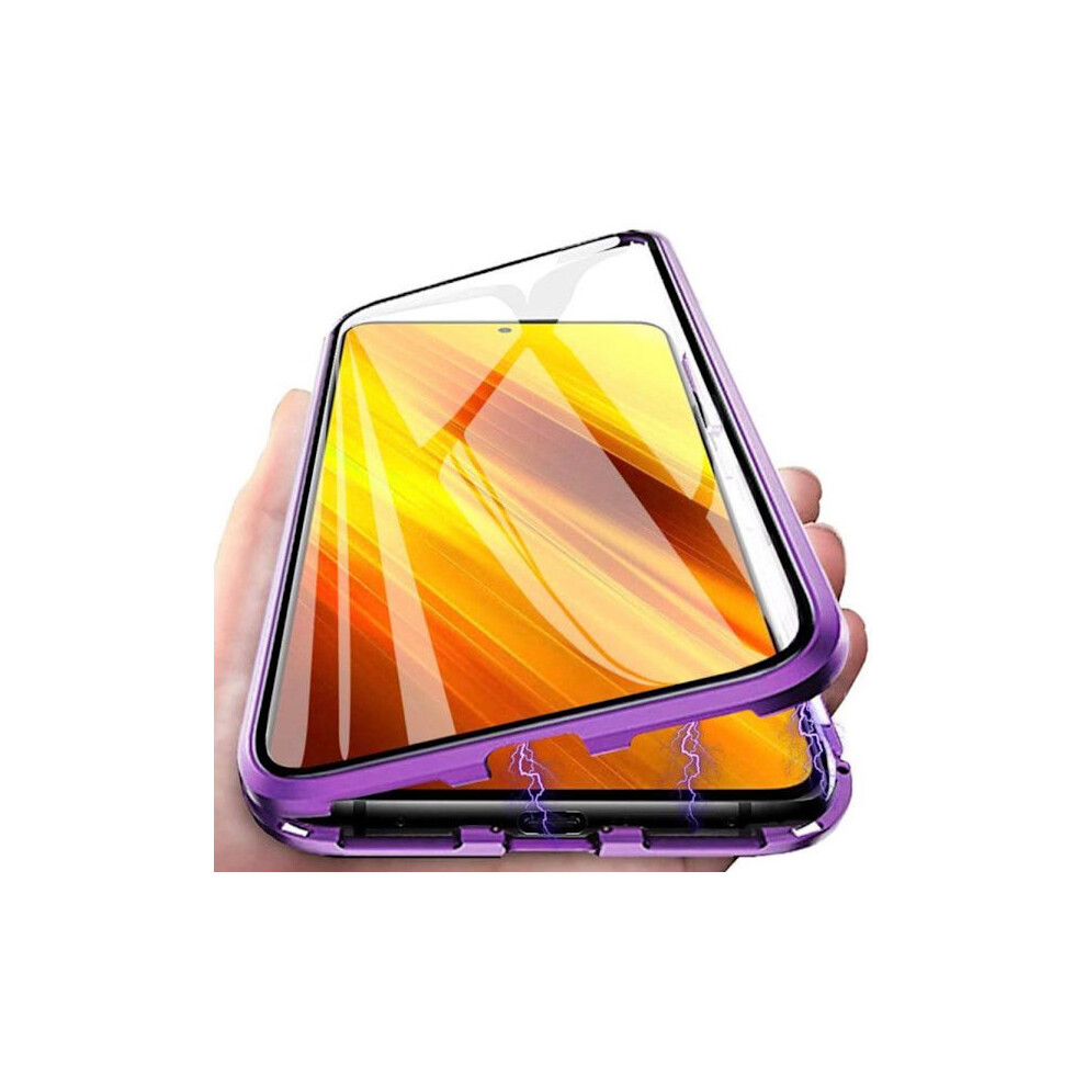 Compatible With Samsung Galaxy A55 5G - Magnetic Double-Sided Case Purple 9389440861756