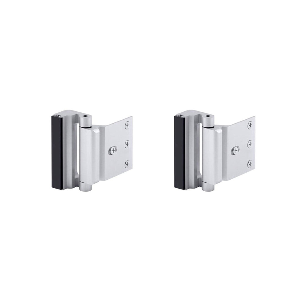 2X Home Security Door Lock Child Door Reinforcement Lock Hinge Latch Night Lock Reinforcement Lock Silver 9389440861923