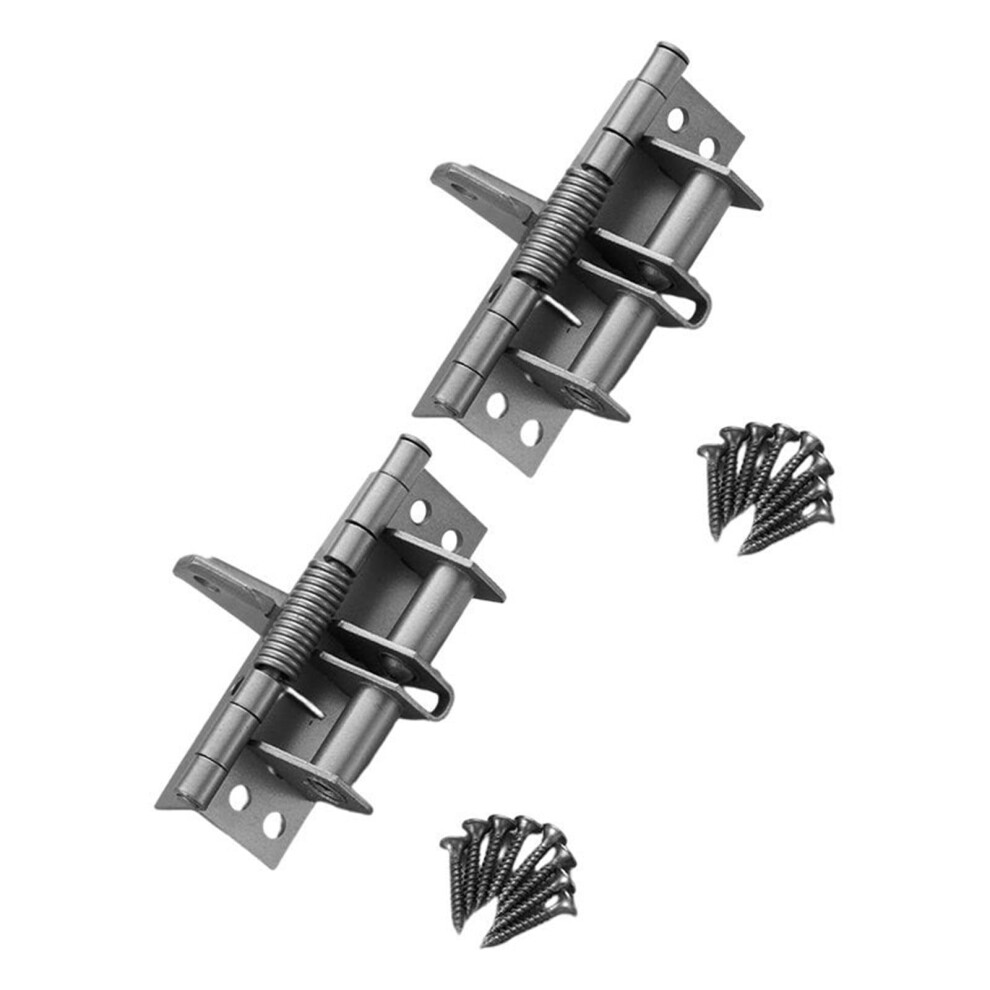 Viflosae 2Pcs 4" Invisible Door Spring Hinge, Automatic Closing Hinge For Wooden Doors, 90 Positioning Closer - Black 9389440861893