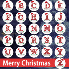 Tyidzon Christmas Tree Decorations Pendant, 26 Letter Ornaments A-Z, Mini Green Alphabet Xmas Ornaments for Teens, compatible with Nordic Pure