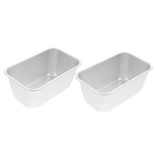 Silicone Muffin Molds Mini Loaf Pan Square Cake Bread with Lid Metal Stainless Steel Toaster Oven Baking Dish 2 Pcs