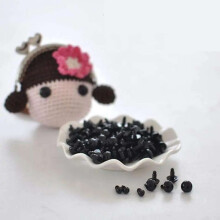 Amigurumi Safety Eyes - 10 pairs (20 pcs) Black eyes, 5mm Black 5mm