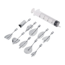 Art Cake Tools - 3D Gelatin Art Set with 10 PCS Tools & Syringe, Jelly Flower Cake Kit for Cake Decoration and Jelly Cake Making (E)