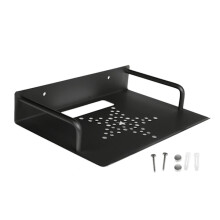 Wall Mounted Black Storage Shelf Aluminum Single Layer TV Box Router Set-top Boxes Stand Holder Rack Holder Stand