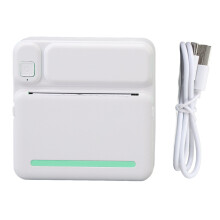 Mini Thermal Printer Green, Inkless, Bluetooth APP Controlled, Portable for Kids DIY Notes Photos Receipts, Compact Design