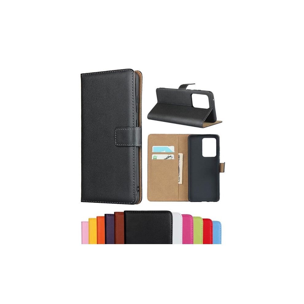 Compatible With Samsung S20 Ultra - Genuine Leather Wallet Case - Brown 9389440586673