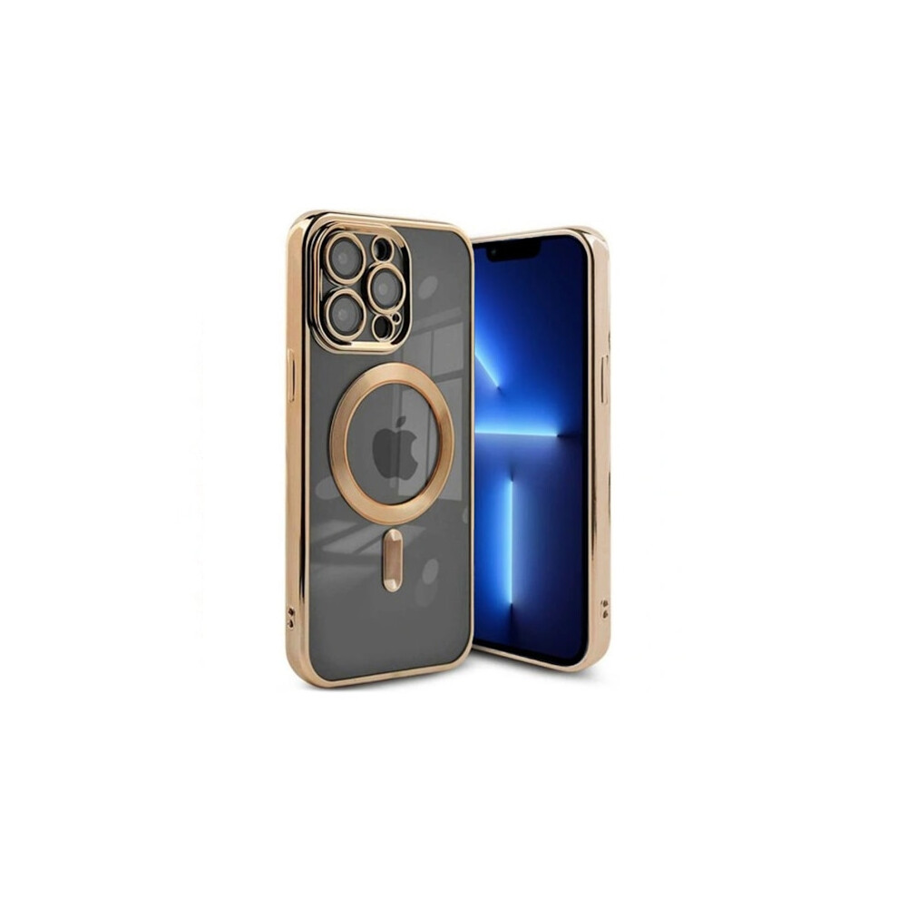 Luxury Mobile Case With Magsafe Compatible With Iphone 13 Pro Max - Gold 9389440586321