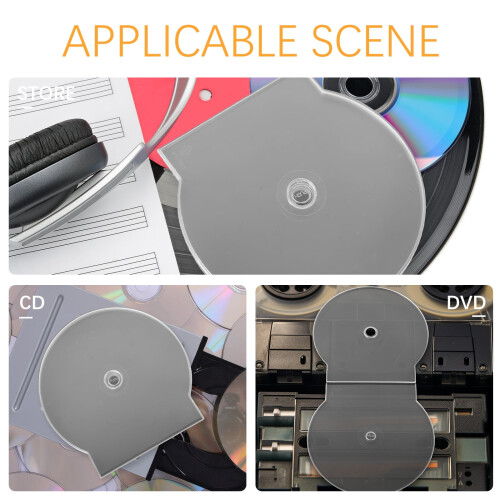20 Pcs Disc Box Shell Dvdcd Single Transparent Thickened Packaging (20 Pieces) Case Storage Supply Travel Cases White 1