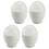 4 Pcs Steamed Egg Cup Container with Lid Eggs Micro-wave Oven White Pp 1