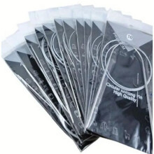 N054 - Set of 11 circular knitting needles 60 cm in stainless steel multicolor one size