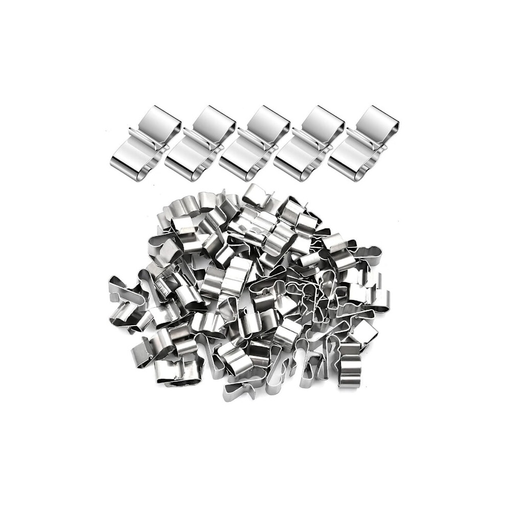 50Pcs Trailer Frame Wire Clips Solar Panel Wire Clip Metal Silver 9389440672628