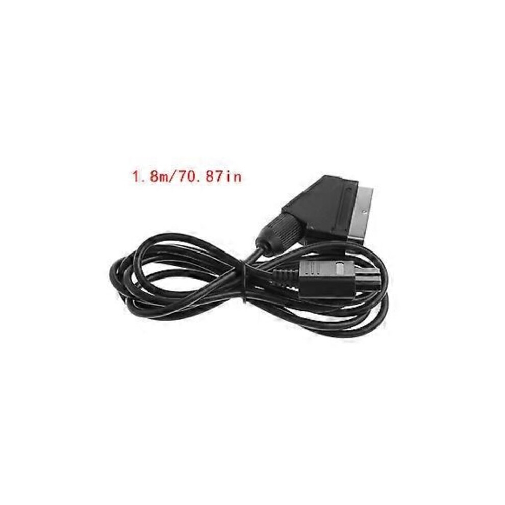 1.8M Rgb Audio Video Av A/V Tv Scart Connector Cable For 64 N64 Snes For Ngc Ntsc Gamecube Game Console Wire Accessories Black 9389440673403