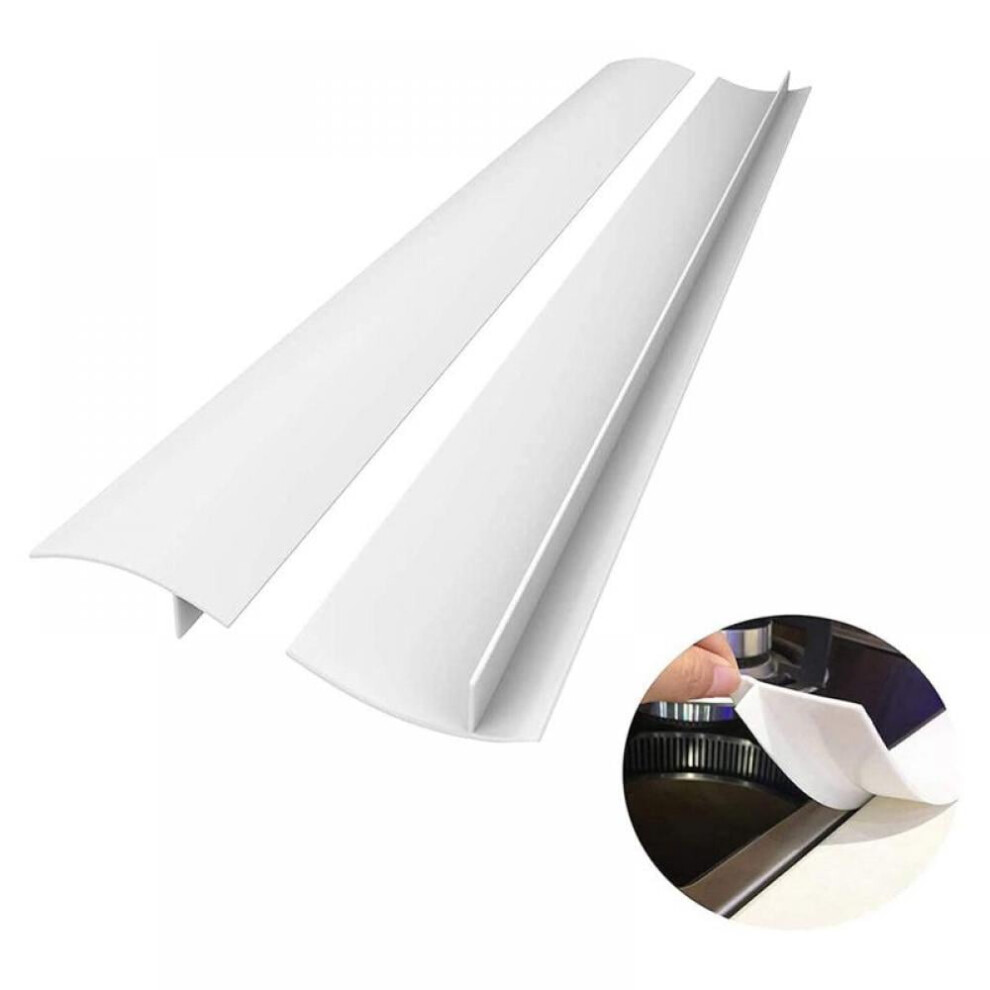 Silicone Stove Counter Gap Cover, 2 Pack 25 Inch Heat Resistant Kitchen Stove Counter Silicone Gap Filler Cover Seals Spills 9110895393581