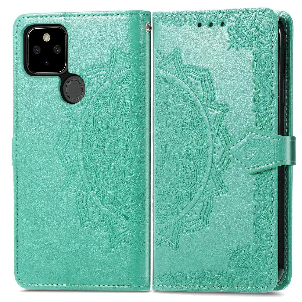 Case For Google Pixel 5A Exquisite Pattern Shockproof Leather Case Flip Cover Simple Business 9110895395332